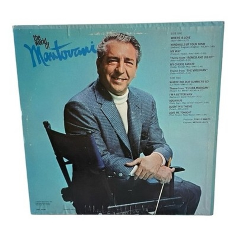Mantovani The World Of Mantovani 1969 Stereo LP London Records VG+/G+ - Picture 2 of 2